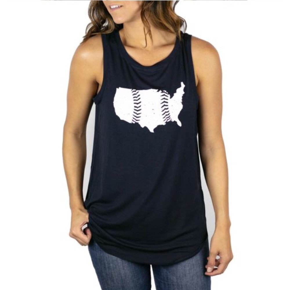 BASEBALLISM FLOWY TANK NAVY✨